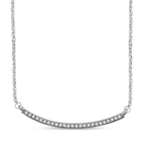 K White Gold 1/10 Ct.Tw. Diamond Stackable Necklace - Star Significance - Modalova