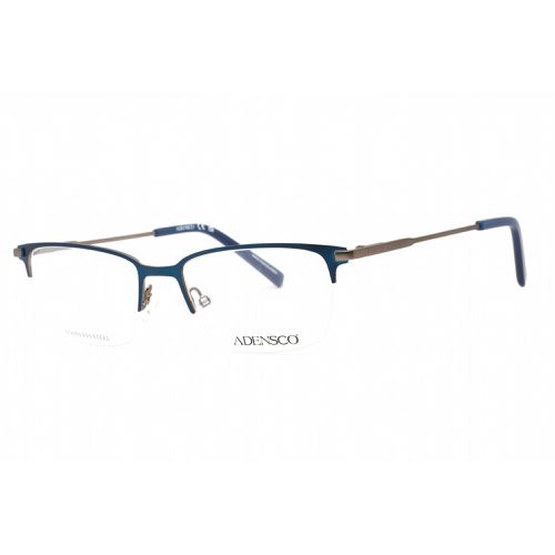 Men's Eyeglasses - Matte Blue Rectangular Half Rim Frame / AD 142 0FLL 00 - Adensco - Modalova