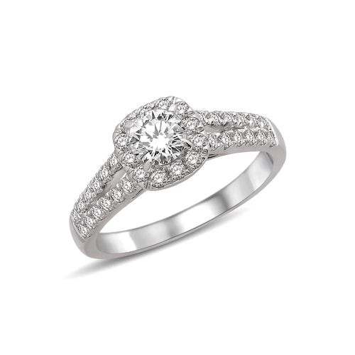 K White Gold 1 1/2 Ct.Tw.Diamond Engagement Ring - Star Significance - Modalova