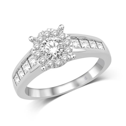 K White Gold 1 2/5 Ct.Tw Diamond Engagement Ring - Star Significance - Modalova