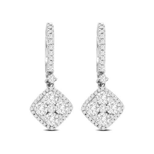 K White Gold 1 1/4 Ct.Tw.Diamond Fashion Earrings - Star Significance - Modalova