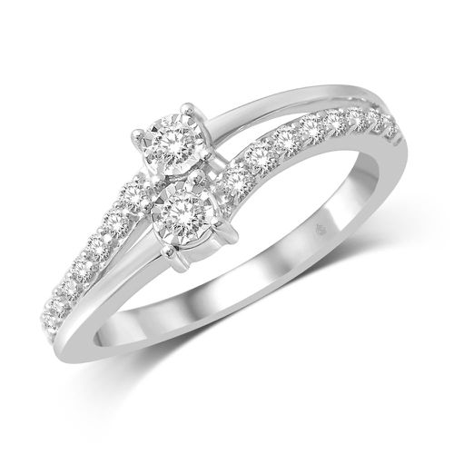 K White Gold 1/3 Ct.Tw. Diamond Fashion Ring - Star Significance - Modalova