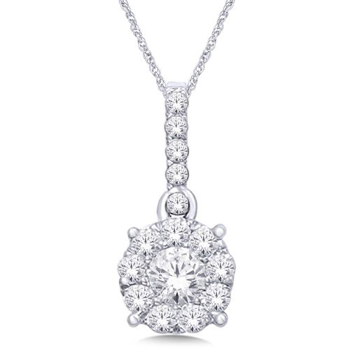K White Gold 3/4 Ct.Tw. Diamond Fashion Pendant - Star Significance - Modalova