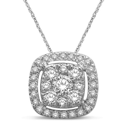 K White Gold 3/8 Ct.Tw.Diamond Fashion Pendant - Star Significance - Modalova