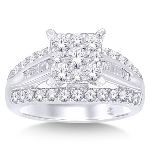 K White Gold 1 1/2 Ct.Tw Diamond Fashion Ring - Star Significance - Modalova