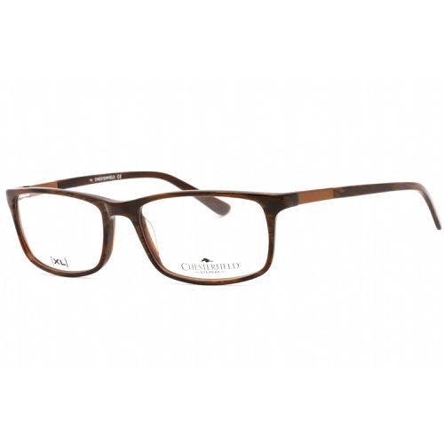 Men's Eyeglasses - Horn Brown Rectangular Full Rim Frame / 30XL 0EB8 00 - Chesterfield - Modalova