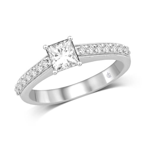 K White Gold 1/4 Ct.Tw Diamond Engagement Ring - Star Significance - Modalova
