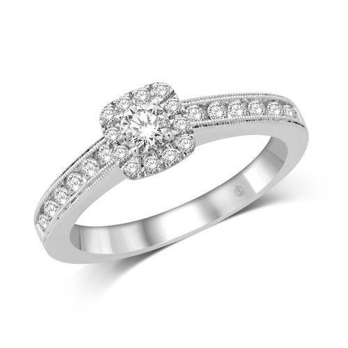 K White Gold 7/10 Ct.Tw Diamond Engagement Ring - Star Significance - Modalova
