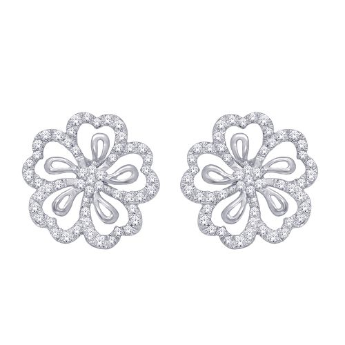 K White Gold 1/2 Ct.Tw. Diamond Fashion Earrings - Star Significance - Modalova