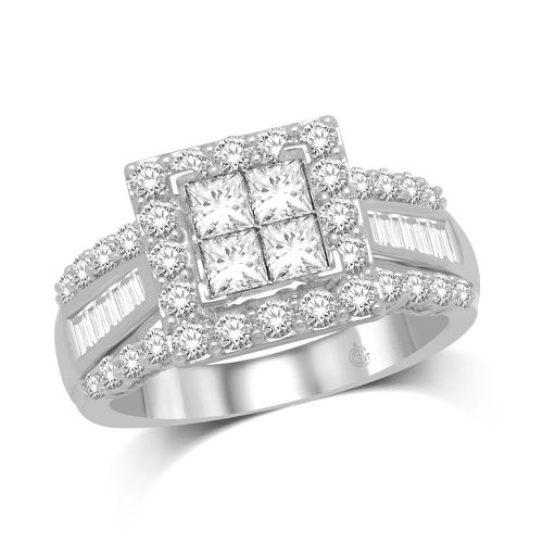 K White Gold 2 Ct.Tw.Diamond Fashion Invisible Ring - Star Significance - Modalova