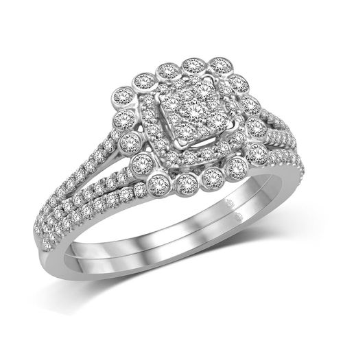 K White Gold 3/4 Ct.Tw. Diamond Fashion Bridal - Star Significance - Modalova