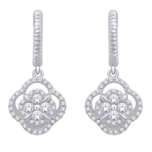 K White Gold 1/2 Ct.Tw. Diamond Dangle Earrings - Star Significance - Modalova