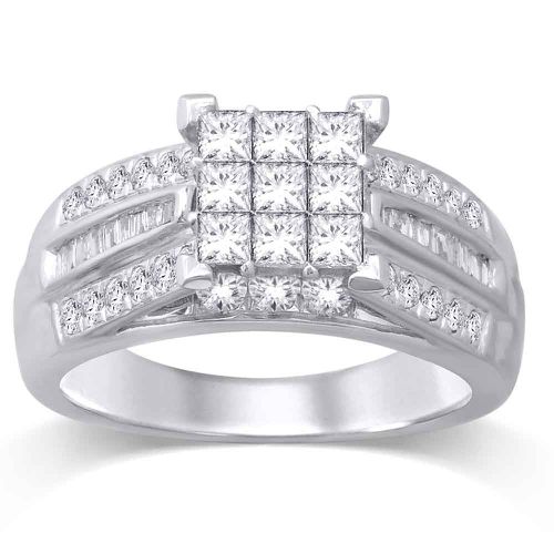 K White Gold 1 1/3 Ct.Tw. Diamond Engagement Ring - Star Significance - Modalova
