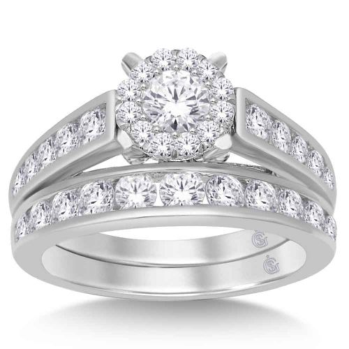 K White Gold 3 Ct.Tw. Diamond Bridal Ring - Star Significance - Modalova