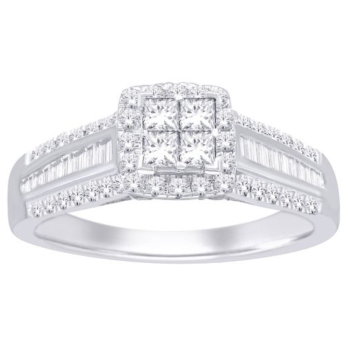 K White Gold 5/6 Ct.Tw. Diamond Engagement Ring - Star Significance - Modalova