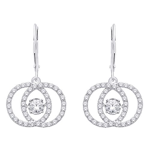 K White Gold White Gold 1 1/10 Ct.Tw.Moving Diamond Fashion Earrings - Star Significance - Modalova