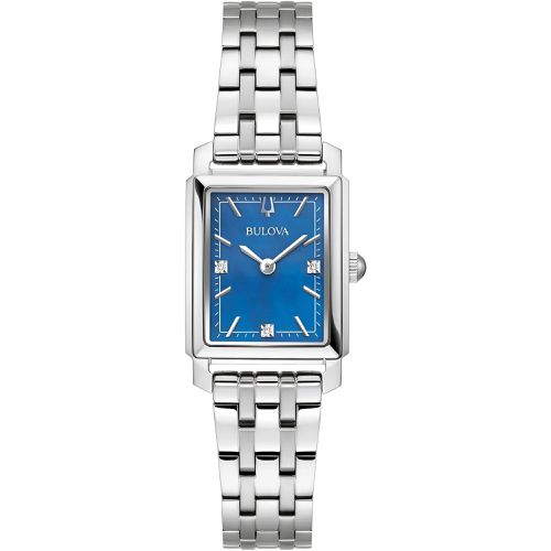 Women's Watch - Sutton Blue Mother of Pearl Dial Bracelet Diamond / 96P245 - Bulova - Modalova