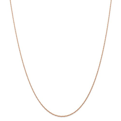 K Rose Gold .7 mm Carded Cable Rope Chain / 7RR - Jewelry - Modalova