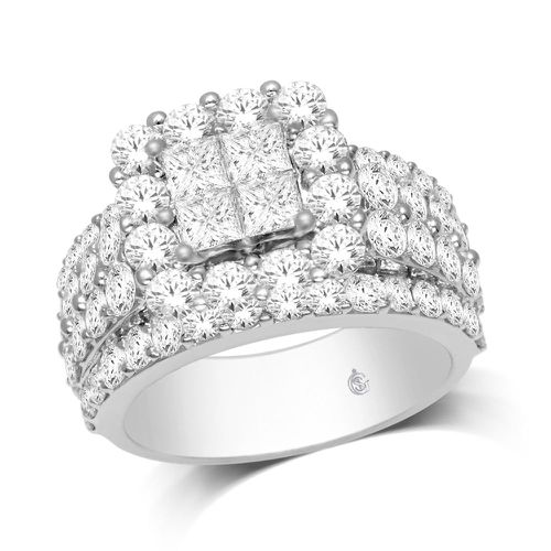 K White Gold 4 Ct.Tw.Diamond Fashion Invisible Ring - Star Significance - Modalova