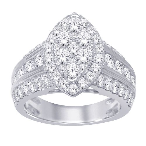 K White Gold 3 Ct.Tw. Diamond Engagement Ring - Star Significance - Modalova