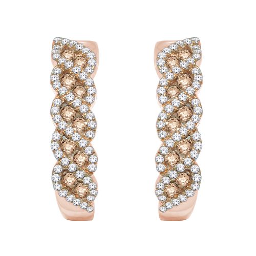 K White Gold 7/10 Ct.Tw. Diamond Fashion Earrings - Star Significance - Modalova
