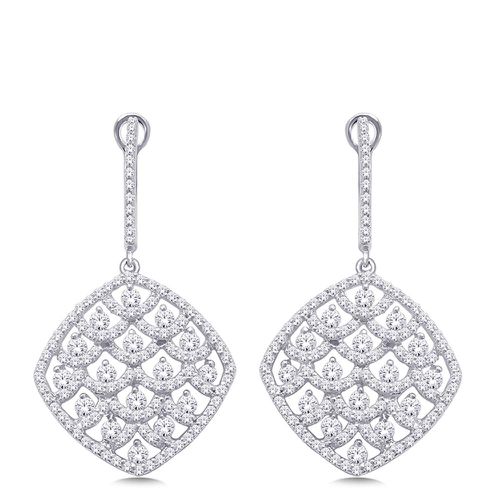 K White Gold 2 Ct.Tw. Diamond Dangle Earrings - Star Significance - Modalova