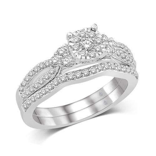 K White Gold 7/10 Ct.Tw. Diamond Fashion Bridal - Star Significance - Modalova