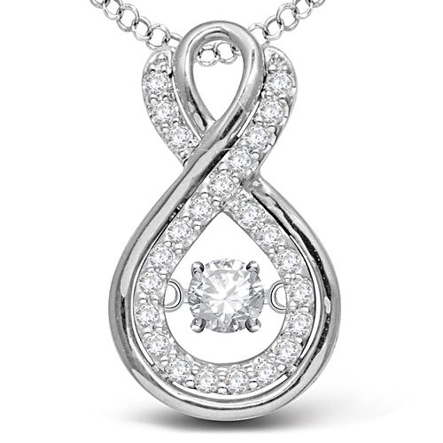 K White Gold 1/5 Ct.Tw. Moving Diamond Fashion Pendant - Star Significance - Modalova