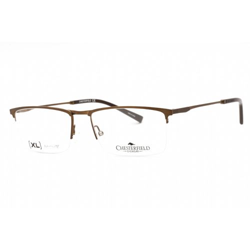 Men's Eyeglasses - Brown Rectangular Half Rim Frame / CH 101XL 009Q 00 - Chesterfield - Modalova