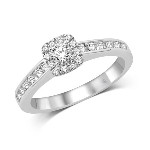 K White Gold 7/10 Ct.Tw Diamond Engagement Ring - Star Significance - Modalova