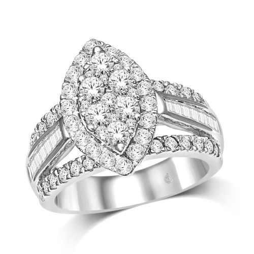 K White Gold 1 Ct.Tw. Diamond Engagement Ring - Star Significance - Modalova
