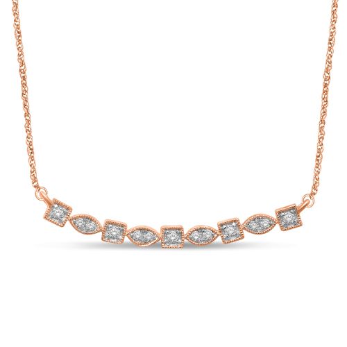 K Rose Gold 1/5 Ct.Tw. Diamond Stackable Necklace - Star Significance - Modalova