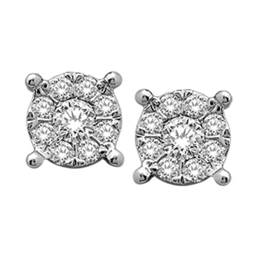 K White Gold 1/3 Ct.Tw.Diamond Fashion Earrings - Star Significance - Modalova