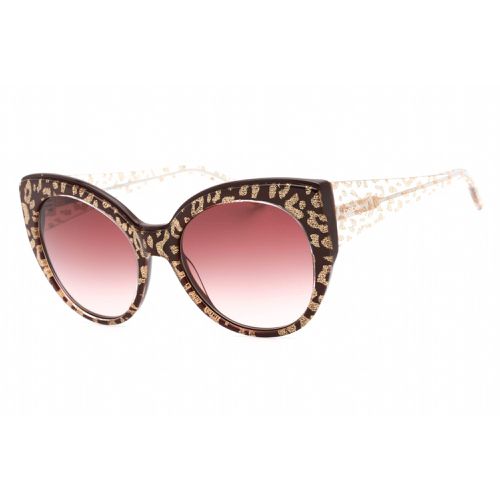 Women's Sunglasses - Burgundy Animal Plastic Full Rim Cat Eye Frame / BB7231 610 - Bebe - Modalova