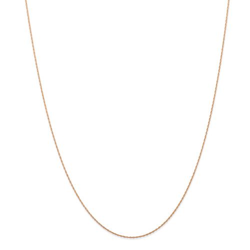 K Rose Gold .5 mm Cable Rope Chain (CARDED) / 5RR - Jewelry - Modalova