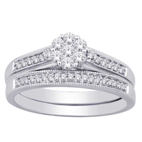 K White Gold 2/5 Ct.Tw. Diamond Bridal Ring - Star Significance - Modalova