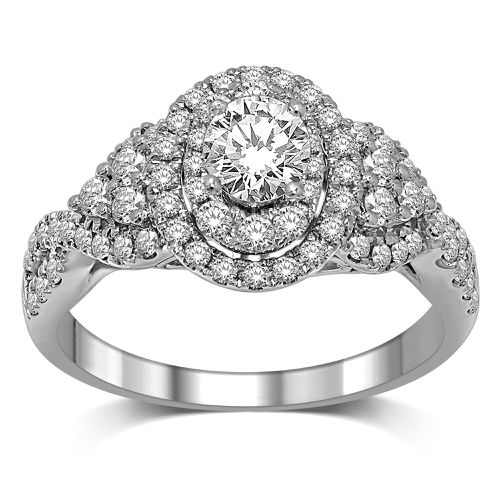 K Two Tone 1 Ct.Tw.Diamond Engagement Ring - Star Significance - Modalova