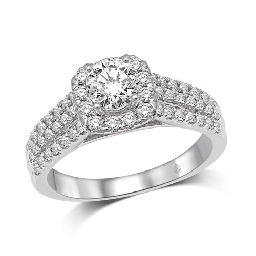 K White Gold 1 1/2 Ct.Tw.Diamond Solitaire Engagement Ring - Star Significance - Modalova