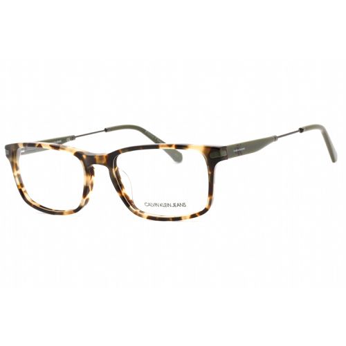 Men's Eyeglasses - Khaki Tortoise Rectangular Frame / CKJ18707 244 - Calvin Klein Jeans - Modalova