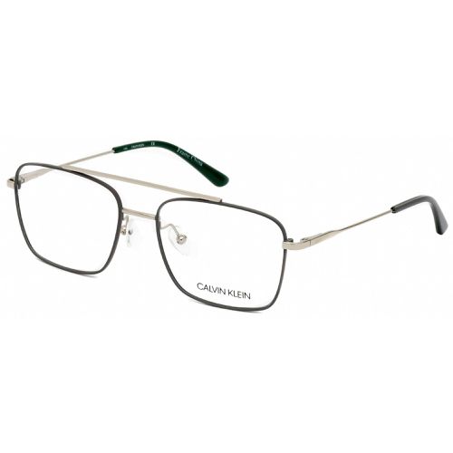 Men's Eyeglasses - Satin Slate Metal Frame Clear Lens / CK19104 030 - Calvin Klein - Modalova
