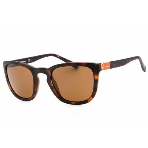 Men's Sunglasses - Matte Soft Tortoise Full Rim Frame / R724S 240 - Calvin Klein Retail - Modalova