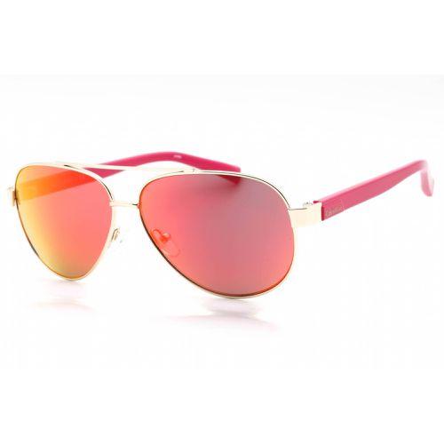Unisex Sunglasses - Pink Metal Full Rim Avaitor Frame / R358S 664 - Calvin Klein Retail - Modalova
