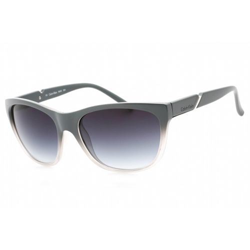 Women's Sunglasses - Grey Two Tone Square Shape Frame / R655S 024 - Calvin Klein Retail - Modalova