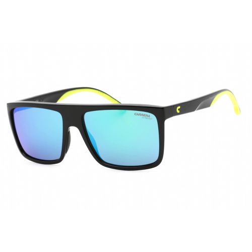Men's Sunglasses - Black Green Rectangular Plastic Frame / 8055/S 07ZJ Z9 - Carrera - Modalova