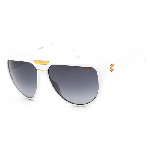 Unisex Sunglasses - Grey Shaded Lens White Aviator Frame / FLAGLAB 13 0VK6 9O - Carrera - Modalova
