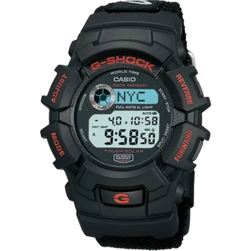 Men's Watch - G-Shock Solar Power Digital Dial Black Nylon Strap / G2300B-1V - Casio - Modalova
