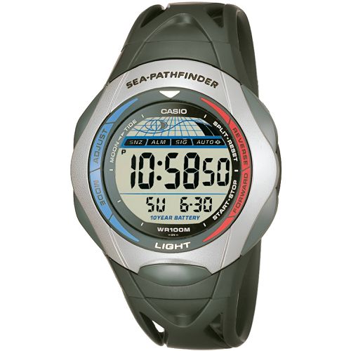 Men's Watch - Quartz Digital Dial Black Plastic Case Strap / SPS-300C-1V - Casio - Modalova