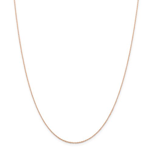 K Rose Gold .5 mm Cable Rope Chain / PEN324 - Jewelry - Modalova