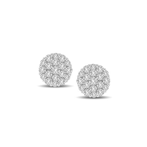 K White Gold 1 Ct.Tw Diamond Flower Stud Earrings - Star Significance - Modalova