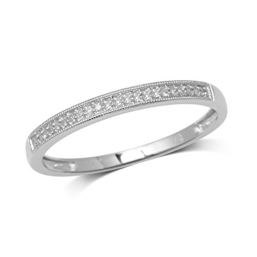 K White Gold 1/10 Ct.Tw. Diamond Wedding Band Ring - Star Significance - Modalova